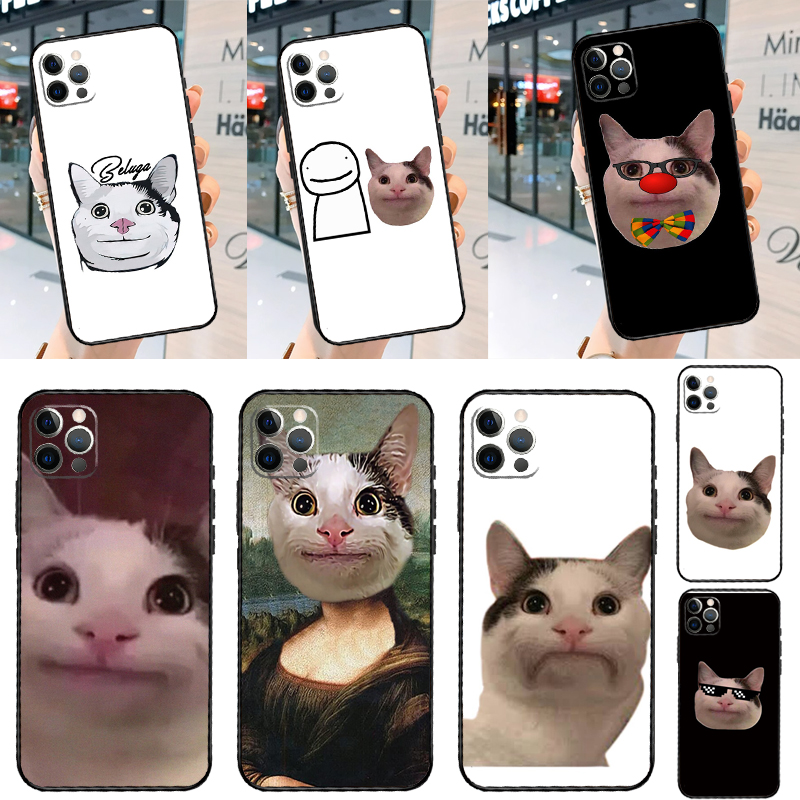 Realme C67 - Casing dengan Gambar Meme Kucing Beluga