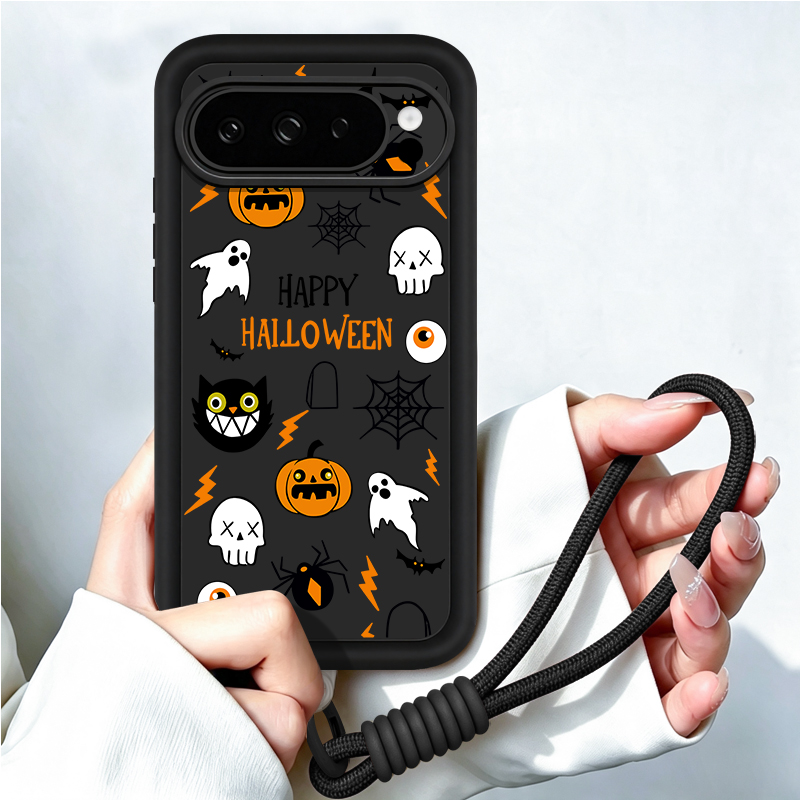 Google Pixel 8A - Casing Ponsel dengan Motif Halloween Kartun
