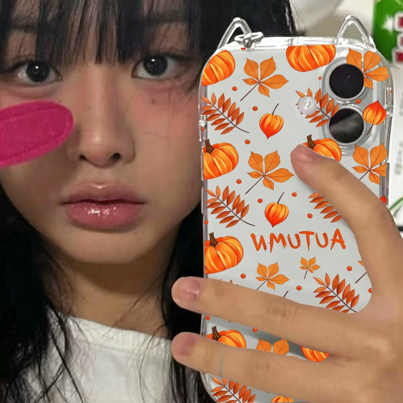 Apple Iphone 15 Pro Max - Casing Ponsel Motif Daun Gugur dan