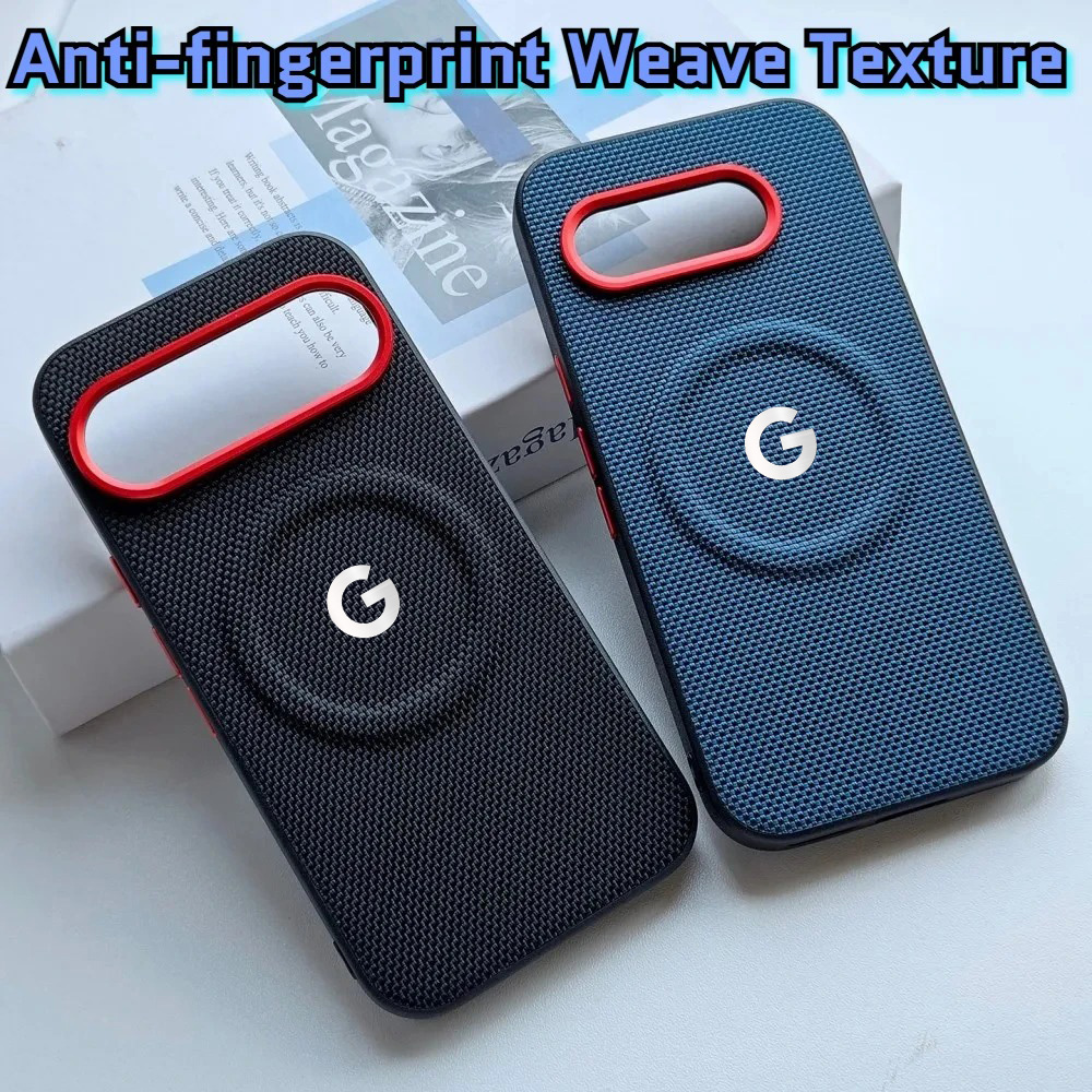 Google Pixel 9 - Casing Ponsel Magnetik Tekstur Kulit PU