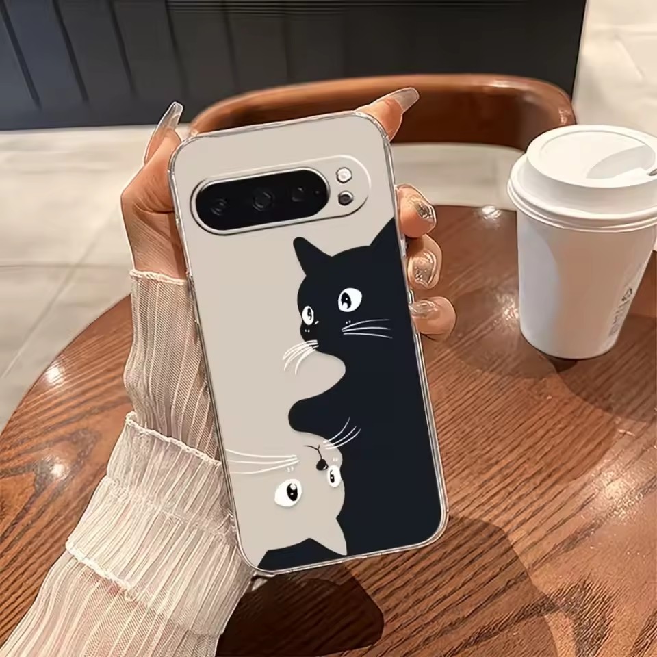 Casing Transparan Motif Kucing - Google Pixel 9 ulasan dan harga